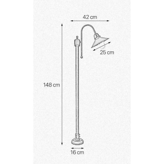 rustikalna zahradna mosadz stojaca lampa klasicky kandelaber vodotesne zahradne osvetlenie mediteranske patinovany vidiecke balaton chata lampy ghidini lameridiana interierovy dizajn rozmer.jpg
